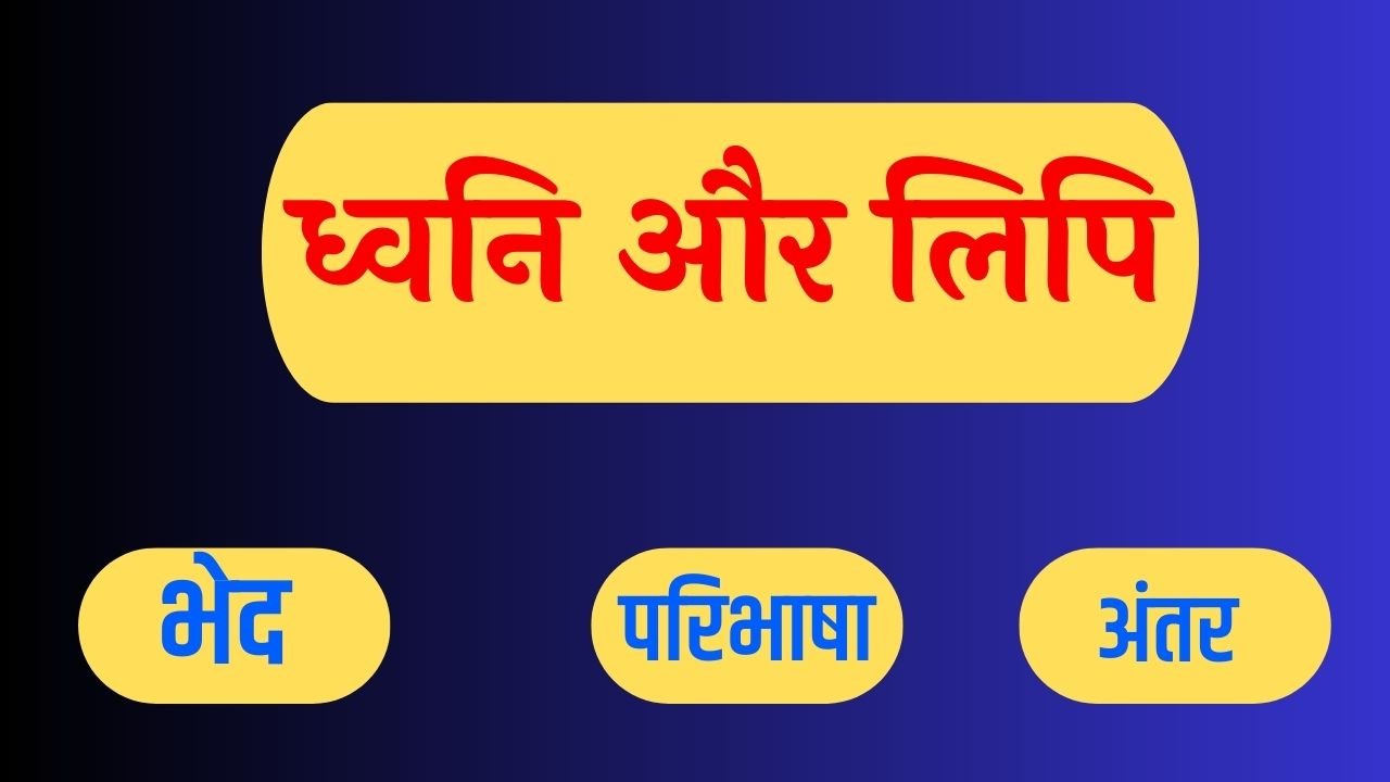 ध्वनि और लिपि Hindi Dhwani Hindi Lipi Hindi Vyakaran Dhvani in Hindi
